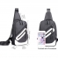 Multi-Function Canvas Black Chest Bag Outdoor Sports Shoulder Bag